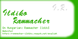 ildiko rammacher business card