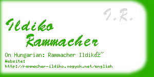 ildiko rammacher business card